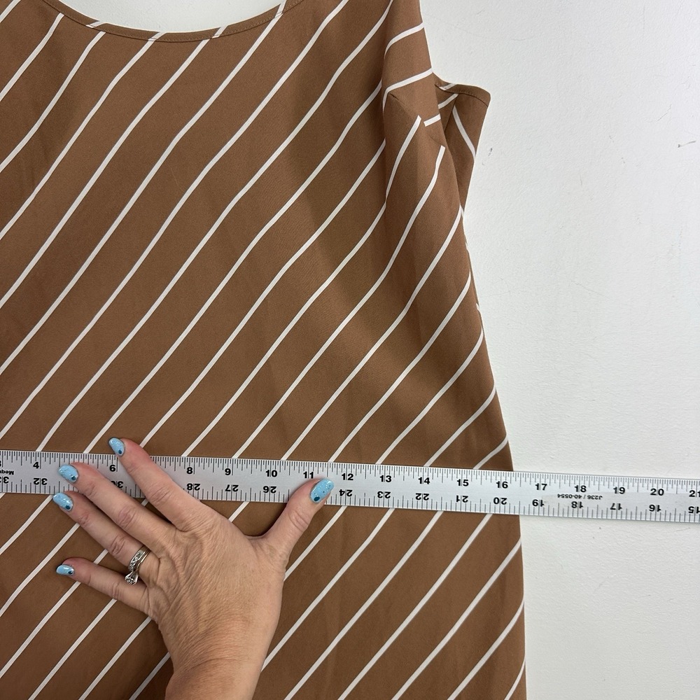 Jenni Kayne Slip Dress Camel Striped Long Small Classic Timeless Feminine - Picture 7 of 11
